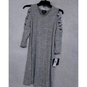 By & By Dress Gray with cutouts on the arms Size Large